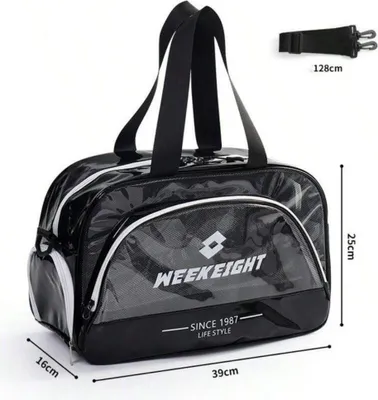 Produktbild von Sporttasche Schwimmtasche mit Schuhfach Nassfach mit Verstellbarem Schultergurt Badetasche Reisetasche Fitnesstasche für Schwimmbad Strand