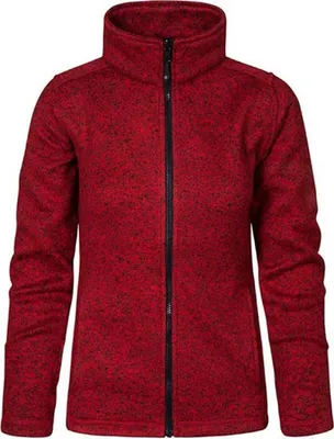 Produktbild von Strick-Fleece Jacke C+ Damen, Rot-Melange, S