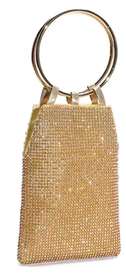 Productafbeelding van CORIOS Clutch tas, dames, avondtas, trouwtas, bruidstas, glanzende diamanten