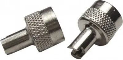 Produktbild von Metallstaubkappe für Autoventil, silber (2er Pack)