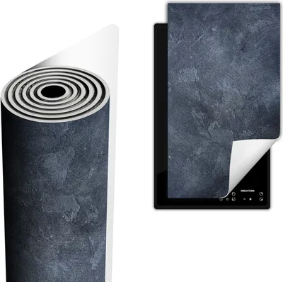 Produktbild von Herdabdeckplatte abdeckung Glaskeramikkochfeld abdeckplatte 30x52 cm Anti Rutsch Matte Aufrollbar, Schiefer