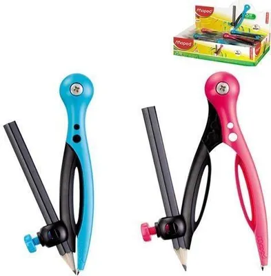 Image de Boussole essentielle en plastique + crayon MAPED