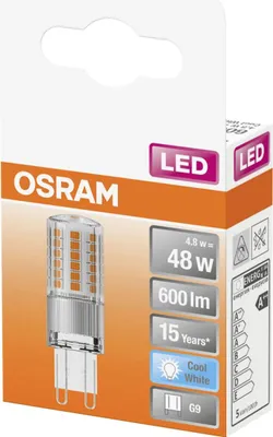 Zdjęcie produktu dla OSRAM LED Stift 4,8W G9 600lm 4.000K klar mehrfarbig