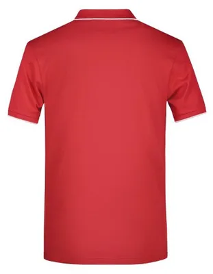 Produktbild von James and Nicholson - Poloshirt für Herren LT2705 (XXL) (Rot/Weiß)