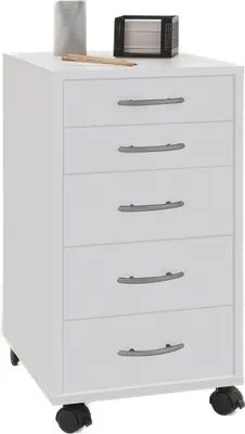Obrázok produktu pre Rollcontainer >Pit< in Weiß - 33x63,5x38cm (BxHxT)
