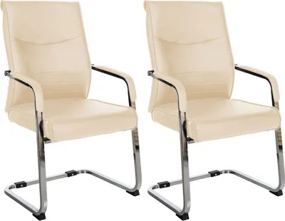 Produktbild von 2er Set Besucherstuhl Hobart creme