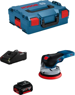 Produktbild von Exzenterschleifer BOSCH GEX 18V-125 (1 x 5,0 Ah + GAL18V-40 + L-Boxx 136)