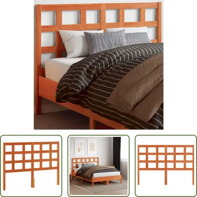Produktbild von The Living Store Kopfteil Wachsbraun 135 cm Massivholz Kiefer