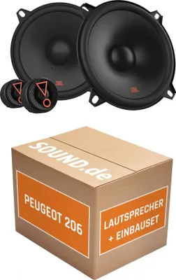 Produktbild von Lautsprecher Boxen Einbaupaket vorne JBL Stage3 507CF passend für Peugeot 206 | 2x Tief-Mitteltöner 2x Hochtöner