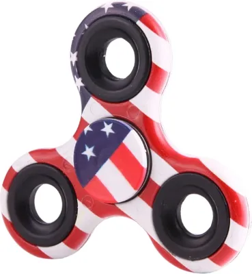 Immagine prodotto di Fidget spinner giocattolo riduttore di stress ansiolitico per bambini e adulti, cuscinetto in acciaio + materiale ABS, bandiera USA