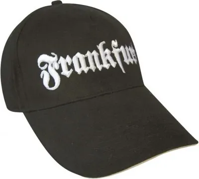 Produktbild von Baseballcap Kappe mit Einstickung - Frankfurt - 68893 schwarz