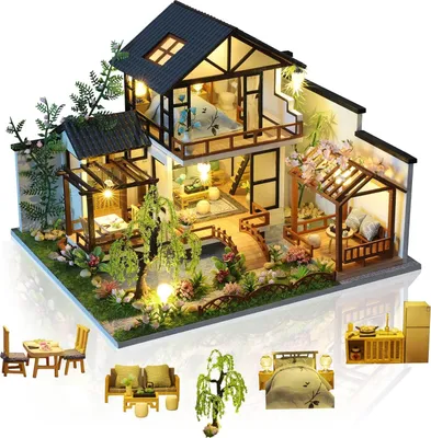 Produktbild von DIY Miniatur Puppenhaus Bausatz, Bastel-Geschenkidee