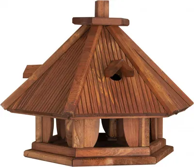 Immagine prodotto di 4iQ Mangiatoia per uccelli in legno massiccio DUDEK VI 39x34x40,5 cm