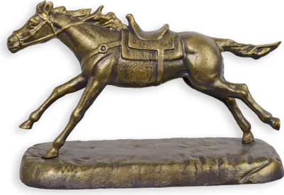 Produktbild von Eine gusseiserne Figur eines galoppierenden Pferdes Replikat Retro Design Dekoration