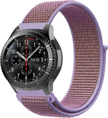 Produktbild von Strap-it Samsung Galaxy Watch 46mm Nylon Armband (Lila)
