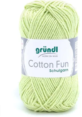 Produktbild von Gründl Baumwolle Fun Strickgarn/ Häkelgarn 100% Baumwolle ,50 g/115 m,NS: 3-4 23 hellgrün