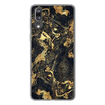 Produktbild von MuchoWow® Handyhülle Schutzhülle Hülle für Huawei P20 Marmor - Luxus - Gold Silikon Softcase Handy Hülle - Hardcover