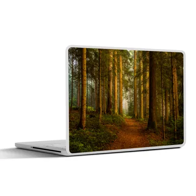 Produktbild von MuchoWow® Laptop Aufkleber Sticker Cover Wald - Natur - Bäume - Landschaft - Laub 40x30 cm - Laptop Dekoration - Selbstklebend
