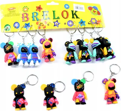 Immagine prodotto di Set di 12 portachiavi a forma di orsacchiotto Simpatico portachiavi a forma di orsacchiotto Idea regalo per bambini