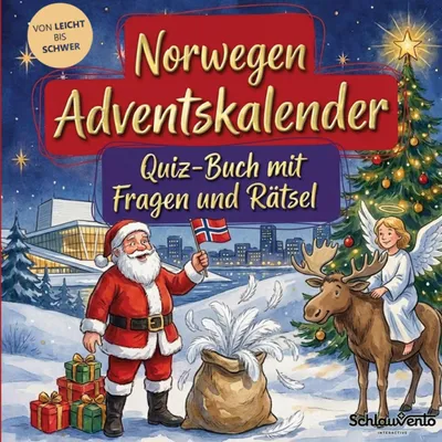Produktbild von Norwegen-Adventskalender: Quiz-Buch mit Fragen und Rätsel
