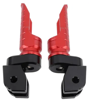 Obrázek produktu pro Přední stupačky na motorku, pevné uchycení, protiskluzové, krátký pedál z hliníkové slitiny, náhradní díl pro DUCATI Monster 696 795, červené