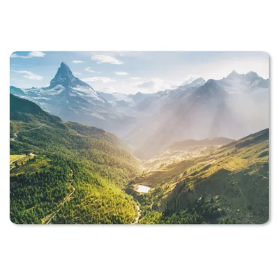 Produktbild von MuchoWow® Mauspad Mousepad Berge - Pflanzen - Landschaft 27x18 cm - Mousepads - Maus Mat - Pad - Mausunterlage - Büroartikel - Desk Matten