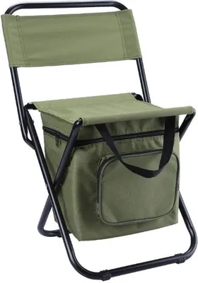 Zdjęcie produktu dla Przenośne Krzesło Kempingowe  Z Kieszonką Wendkarskie 58X31X32Cm Zielony
