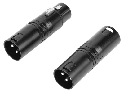 Produktbild von XLR-Adapter (Stecker-Stecker und Stecker-Buchse), 3-poliger symmetrischer XLR-Kupplungsstecker für Live-Streaming, Studio und Bühne