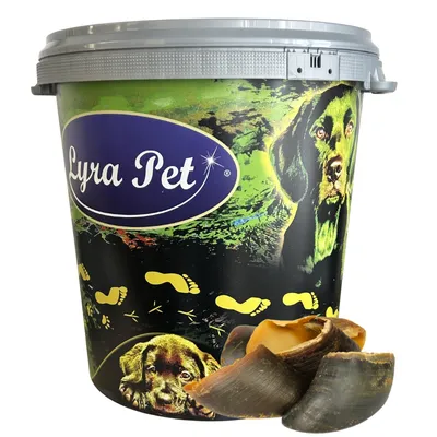 Produktbild von 15 Stk. Lyra Pet® Rinderhufe ca. 1,2 kg in 30 L Tonne