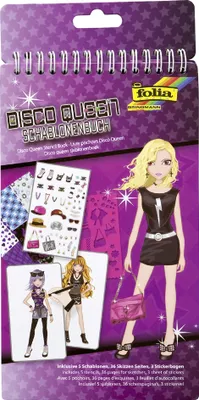 Produktbild von folia Schablonenbuch "Disco Queen" klein