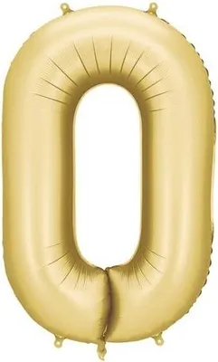 Immagine prodotto di Pallone in foil Numero 0 86cm oro opaco 82892