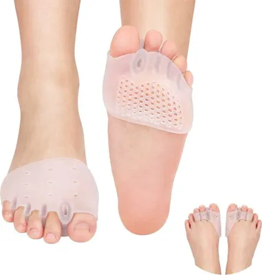 Produktbild von Zehenspreizer Silikon, 2 Paar Toe Separator Set mit 3-Loch Hallux Valgus Zehenspreizer und 5-Loch Zehenkorrektur Großer Zeh für Krallenzeh Hammerzehe, Hallux Valgus Korrektur Schmerzlinderung