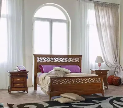 Produktbild von Bett 2x Nachttische 3 tlg. Schlafzimmer Set Design Modern Luxus Betten