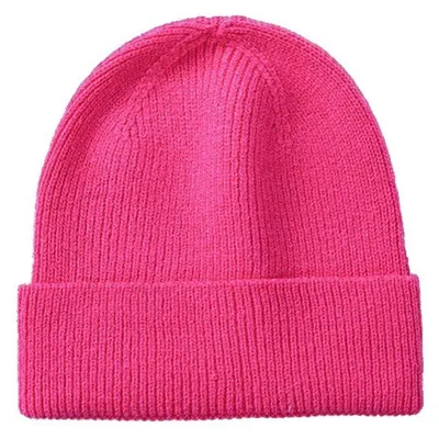Produktbild von Strickmütze Damen Herren Winter Beanie Rosenrot 55-59 cm