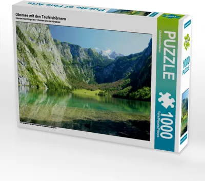 Produktbild von CALVENDO Puzzle Obersee mit den Teufelshörnern | 1000 Teile Lege-Größe 64x48cm Foto-Puzzle für glückliche Stunden