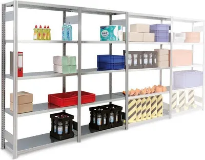 Produktbild von Komplettregal FALKE | Light-Duty | HxBxT 200x207x40cm | 5 Ebenen | Fachlast 150kg | Beidseitig nutzbar | Verzinkt