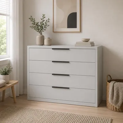 Obrázek produktu pro Kommode >Clyde< in kreidegrau matt lack - 122x90x45cm (BxHxT)