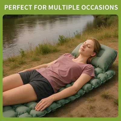 Produktbild von Ultraleichtes Luftbett mit Fußpumpe für Camping