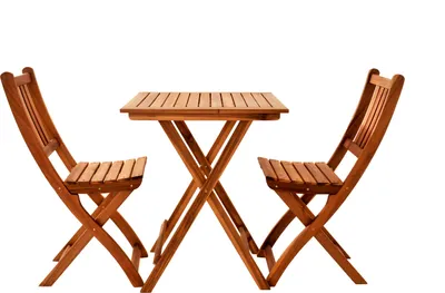 Produktbild von Balkonmöbel Set 3tlg Akazie Klapptisch 60 x 60 cm BLOOM