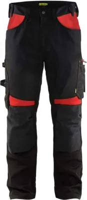 Produktbild von Blakläder® Handwerker Arbeitshose ohne Nageltaschen 1556 1860 in div. Farben, Farbe:schwarz/rot, Größe:156 (114)