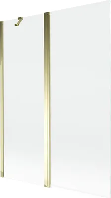 Zdjęcie produktu dla Mexen Mist parawan nawannowy 2-skrzydłowy 130 x 150 cm, transparent, złoty - 8A9-130-011-50-00