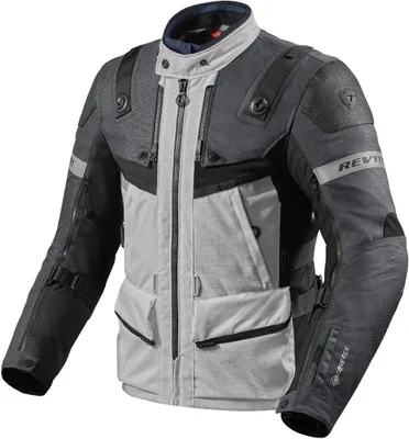 Image de Veste textile moto Revit Defender 3 GTX, argent/anthracite, XL