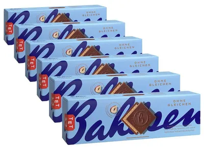 Immagine prodotto di Wafer Bahlsen rivestiti di cioccolato al latte 100g confezione da 6