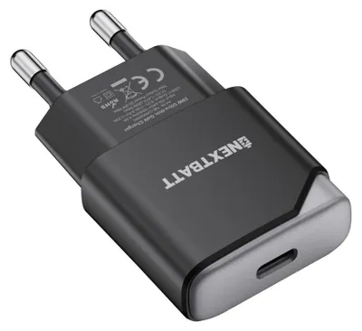 Image de Nextbatt Gan 30W Slim Wall Charger Usb-C - Black/Gray