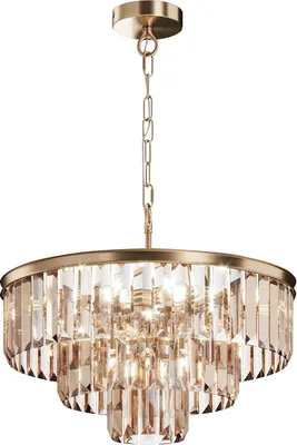 Zdjęcie produktu dla Lampa wisząca, szkło metalowe, złoto, dekor, D 50 cm