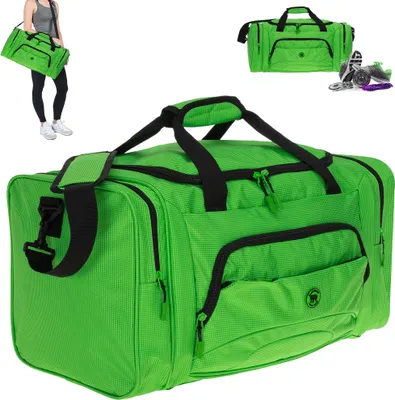 Produktbild von Sporttasche Herren Damen Elephant Color XL 62 cm 53 L Nassfach, Schuhfach Reisetasche Sport Fitness Sauna Tasche sehr groß 1298 Lite Green Uni ( Grün ) + Trinkflasche