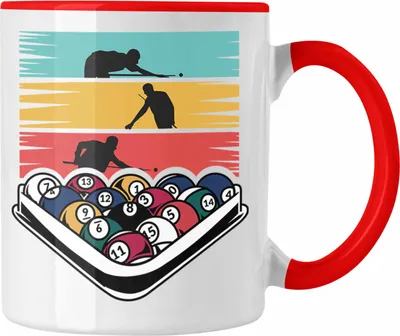 Produktbild von Trendation - Billard Pool Tasse Geschenk Queu Geschenkidee Spruch Grafik (Rot)