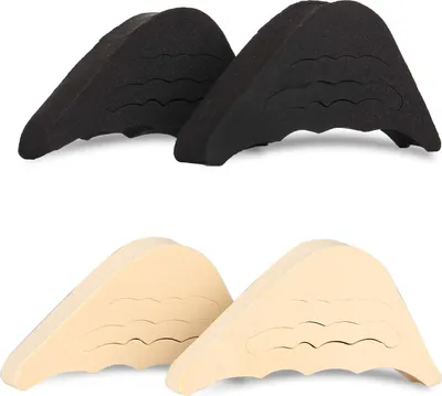Produktbild von 2 Paar Schuhfüller, Zehenpolster, Vorfuß-/Zehenpolster, Schmerzlinderungspolster für übergroße Schuhe (Schwarz & Hautfarben)