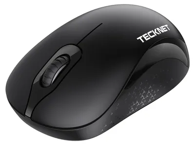 Produktbild von Leise Kabellose Maus 1600 DPI 2400 MHz mit USB-Nano-Empfänger Schwarz