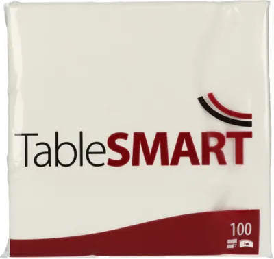 Image de TableSMART Serviette 831103 33x33cm 2lg 1/4Falz ws 100St